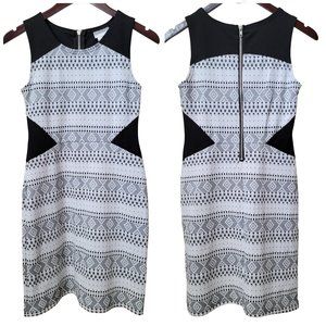 Girl's Blush by Us Angels Sleeveless Fitted Black and White Dress